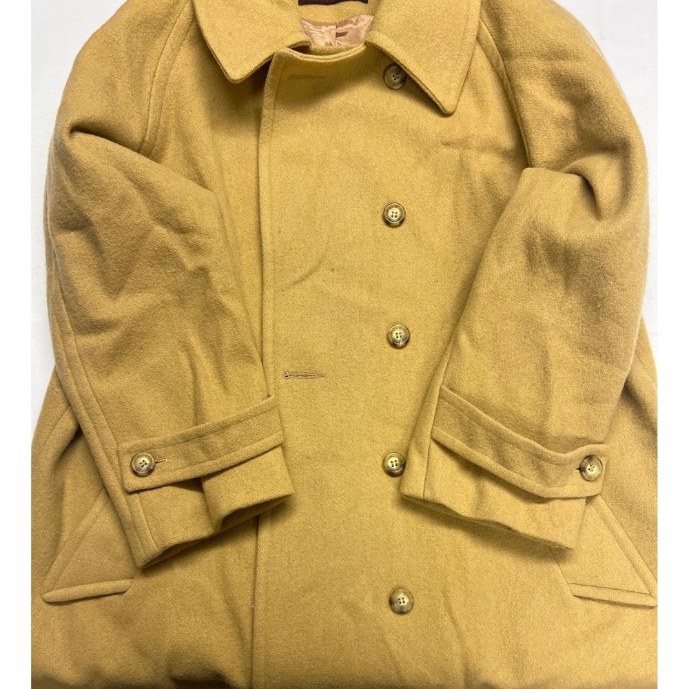 Vintage Womens Camel Wool Double Breasted Peacoat Size 12 Classic Old Money - Picture 10 of 12
